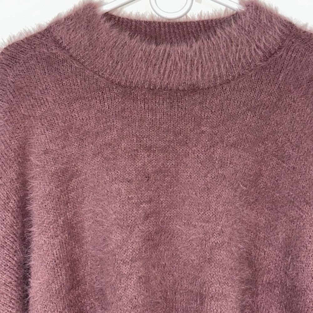 Sun+Moon Dusty Rose Eyelash Knit Sweater